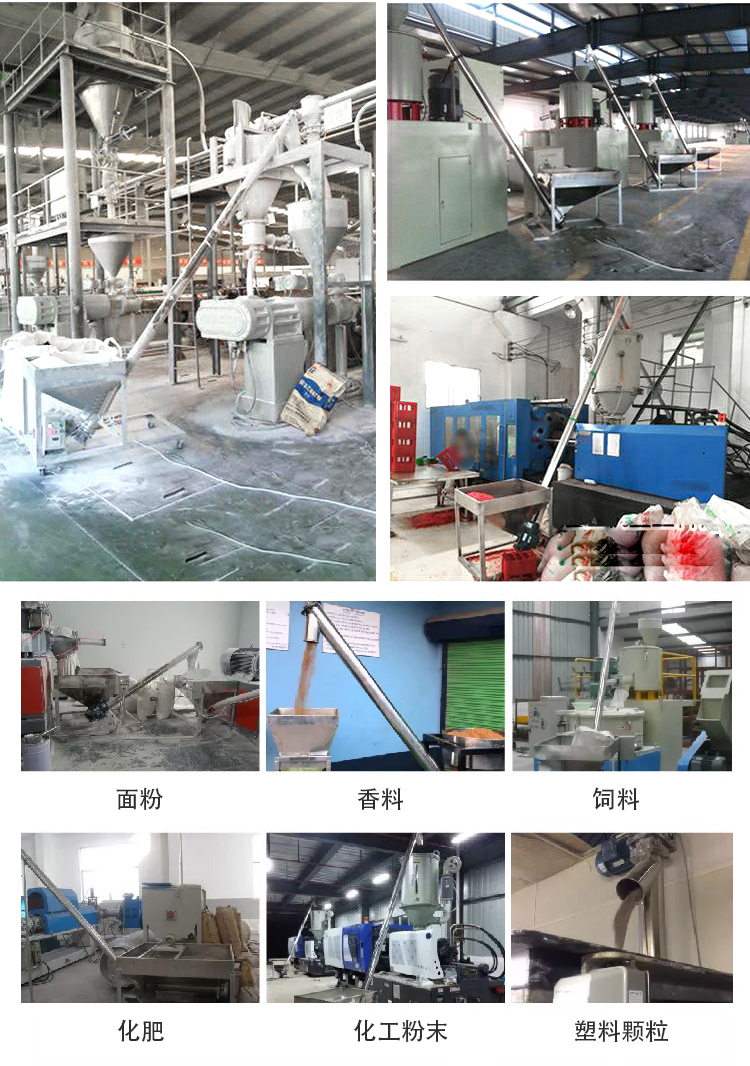 傾斜螺旋輸送機(jī)適用范圍：建材行業(yè)，化工行業(yè)，電力行業(yè)，煤炭行業(yè)，食品行業(yè)，造紙行業(yè)等